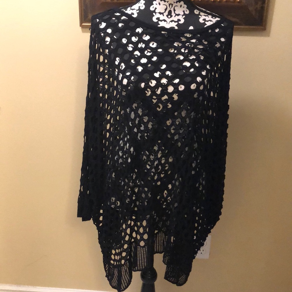 🇮🇹 Crochet dolman sleeve over top or swim coverup